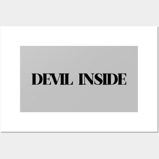 Devil Inside, black Posters and Art